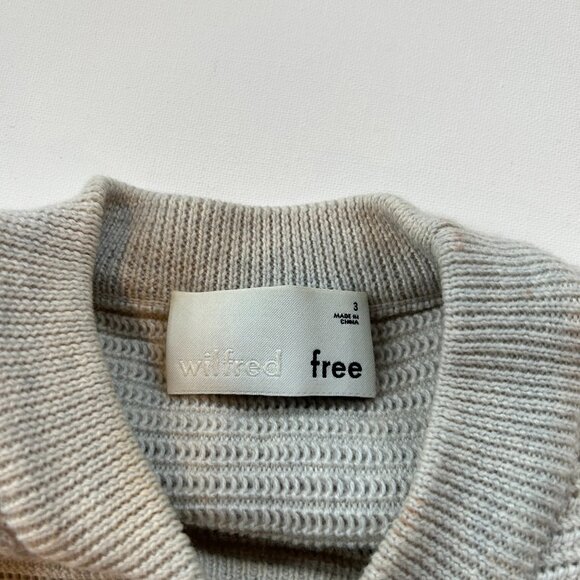 WILFRED FREE Aritzia Lolan Cropped Oversized Merino Wool Sweater Size 3 - Picture 8 of 8